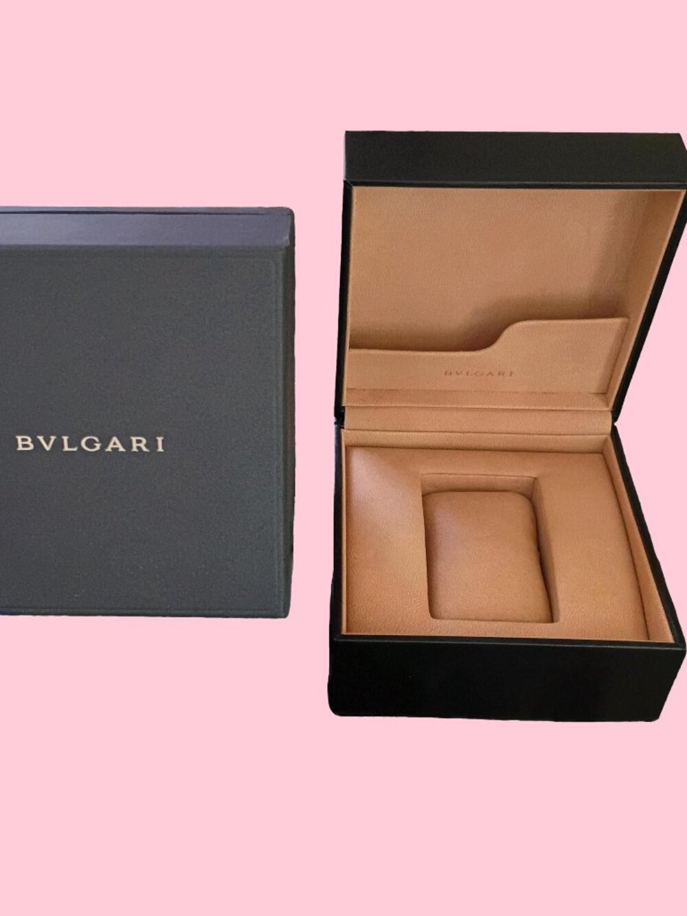 Bvlgari Leather Watch Case Empty Storage Box